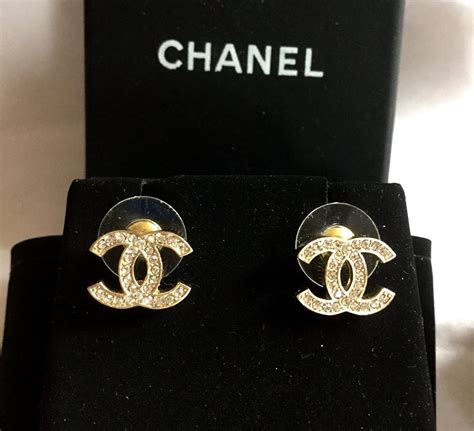 chanel cc gold stud earrings price|chanel cc stud earrings price.